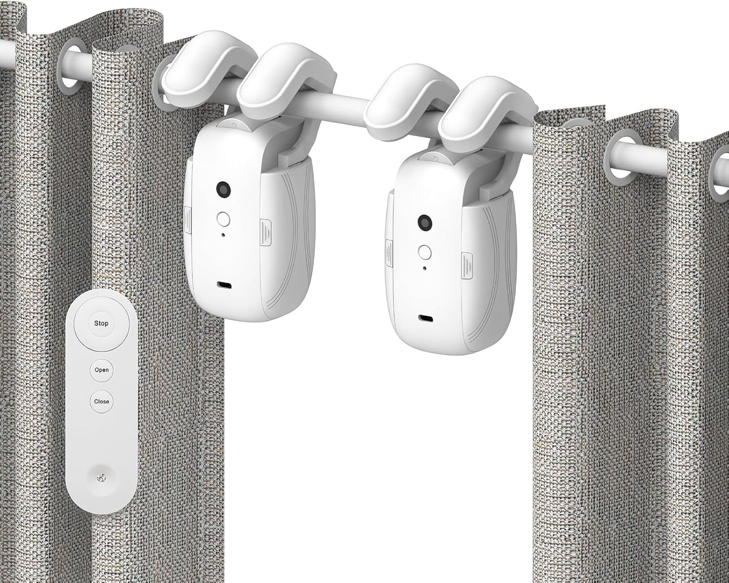 WayyBay SmartCurtain Pro 3-in-1 Motor | Automatic Remote Curtain Opener with Timed Control & Pull-to-Start, T & U Tracks