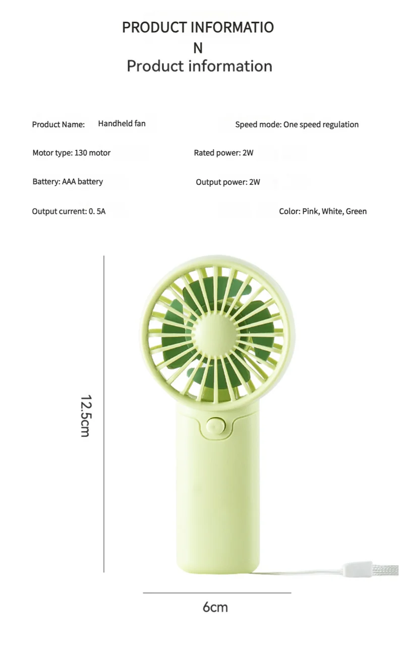 Wayybay Pocket-Sized Portable Fan – Lightweight Mini Handheld Cooling Fan