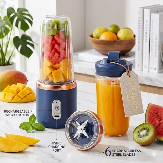 WayyBay Portable Blender – 400ML Rechargeable Smoothie & Citrus Juicer