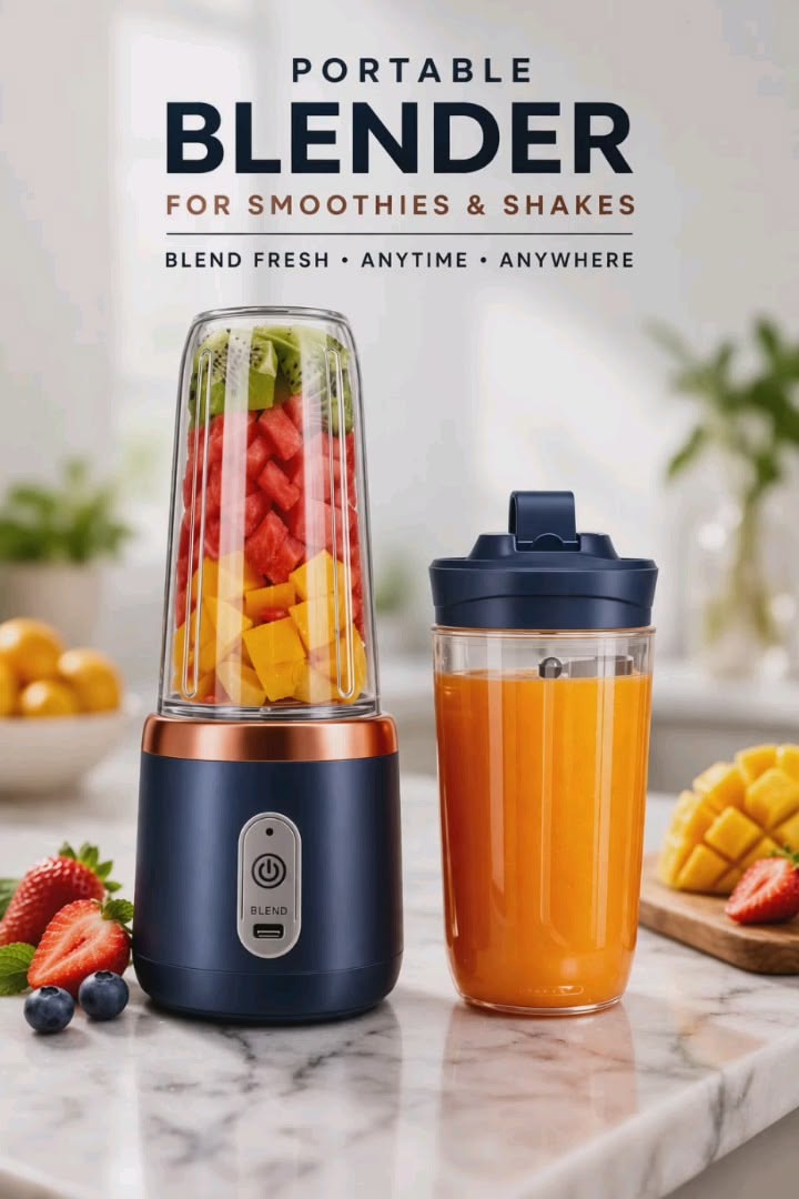 WayyBay Portable Blender – 400ML Rechargeable Smoothie & Citrus Juicer