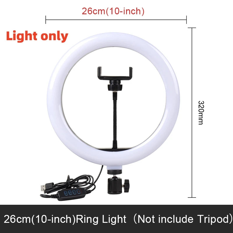 Selfie Ring Light with Phone Holder – LED Light for YouTube, Vlogs & Photography