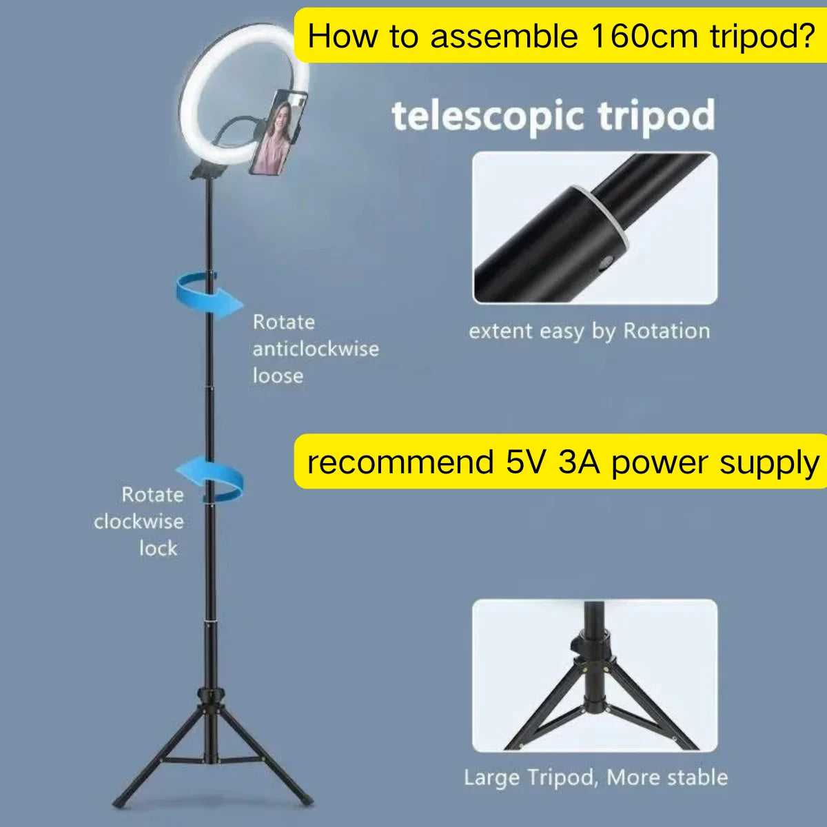 Selfie Ring Light with Phone Holder – LED Light for YouTube, Vlogs & Photography