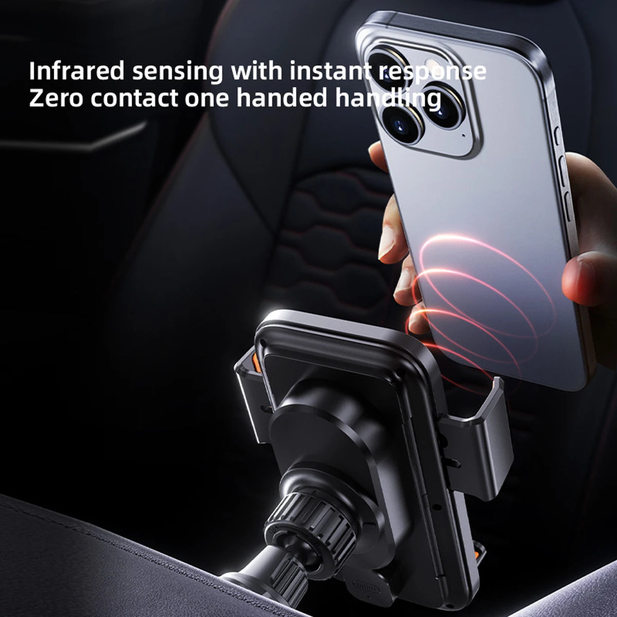 Magnetic Auto-Clamp Wireless Charging Car Mount
