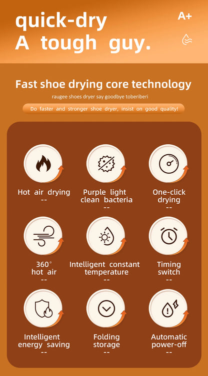Electric Shoe Dryer with Quick Heat & Odor Removal