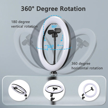Selfie Ring Light with Phone Holder – LED Light for YouTube, Vlogs & Photography
