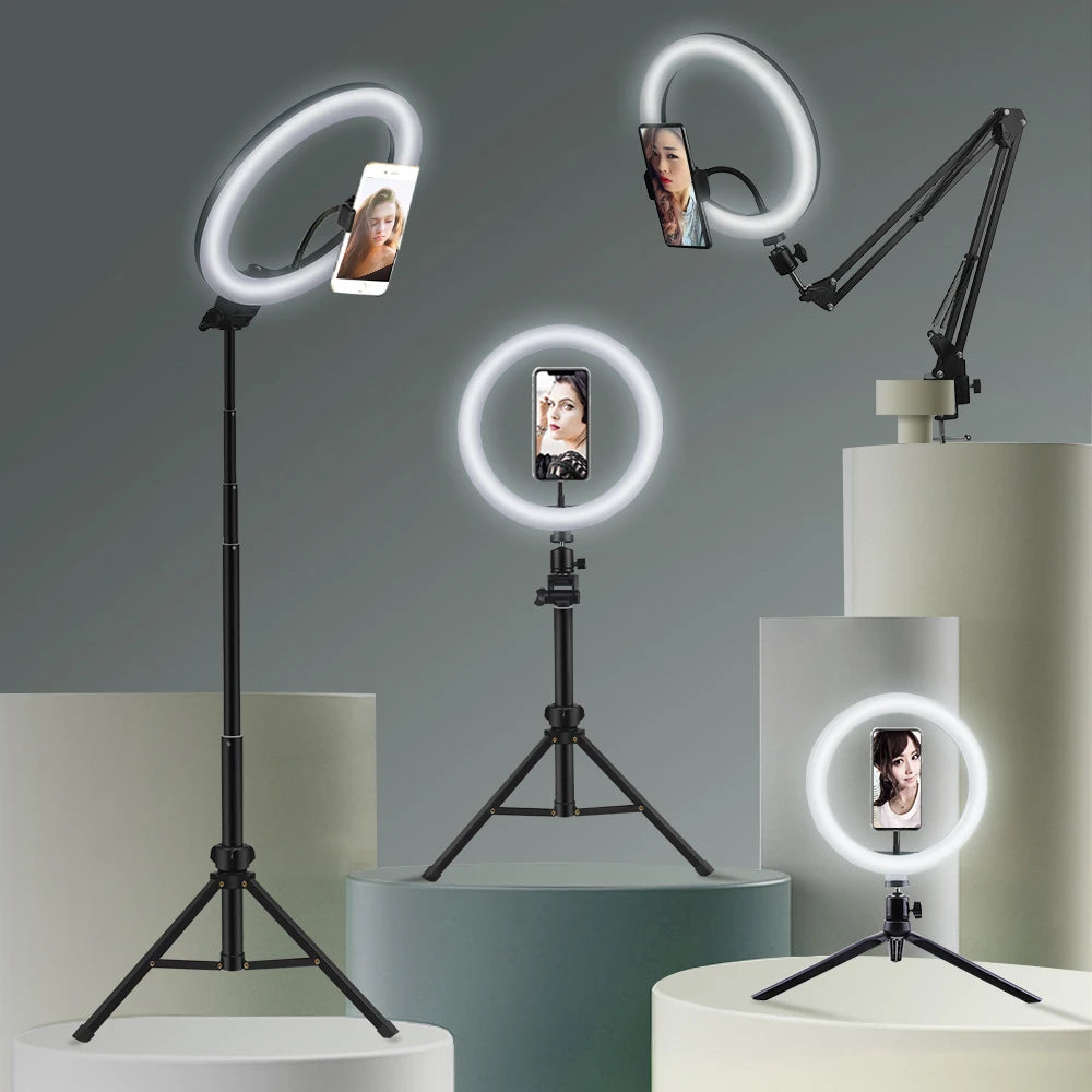 Selfie Ring Light with Phone Holder – LED Light for YouTube, Vlogs & Photography