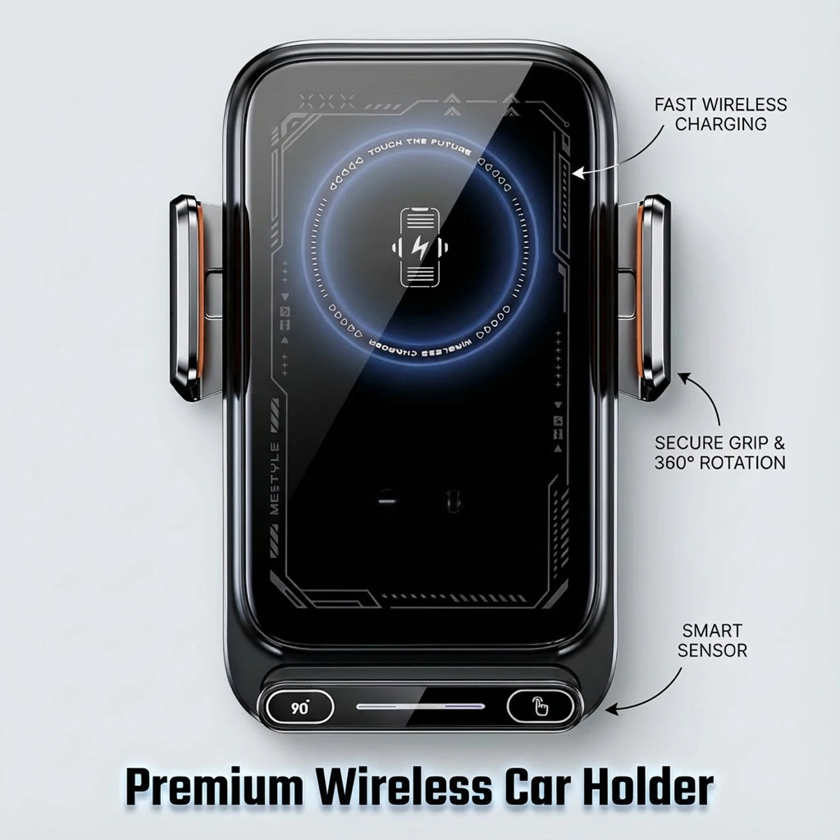 Magnetic Auto-Clamp Wireless Charging Car Mount