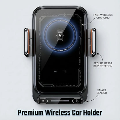 Magnetic Auto-Clamp Wireless Charging Car Mount